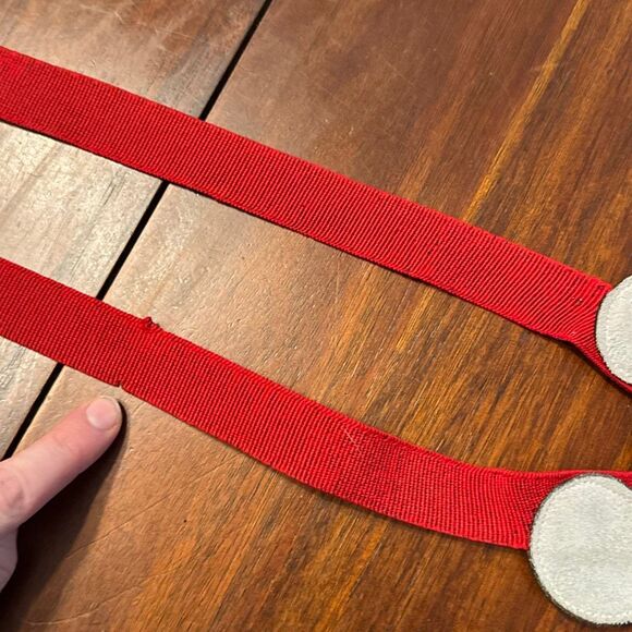 Disney Vintage Mickey Mouse Leather Red Children’s Suspenders Memorabilia Unisex - Picture 5 of 6